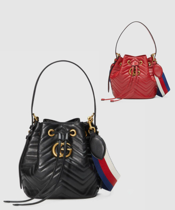 [GUCCI-구찌]GG 마몽 마틀라세 버킷백 476674