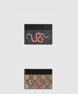 [GUCCI-구찌]스네이크 프린트 카드지갑 451277