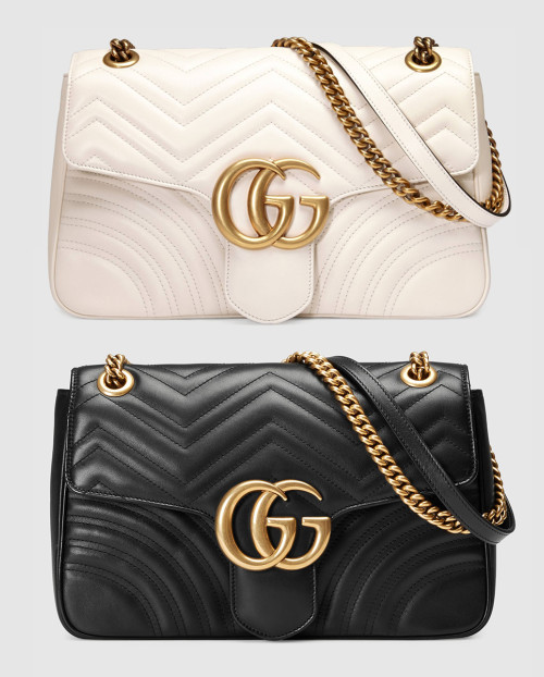 [GUCCI-구찌]GG 마몽 미듐 마틀라세 숄더백 443496