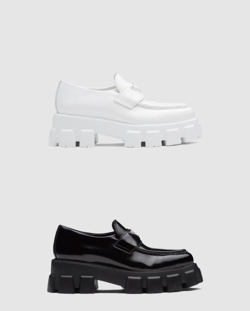 [PRADA-프라다]모놀리스 브러시드 로고 로퍼 1D663M