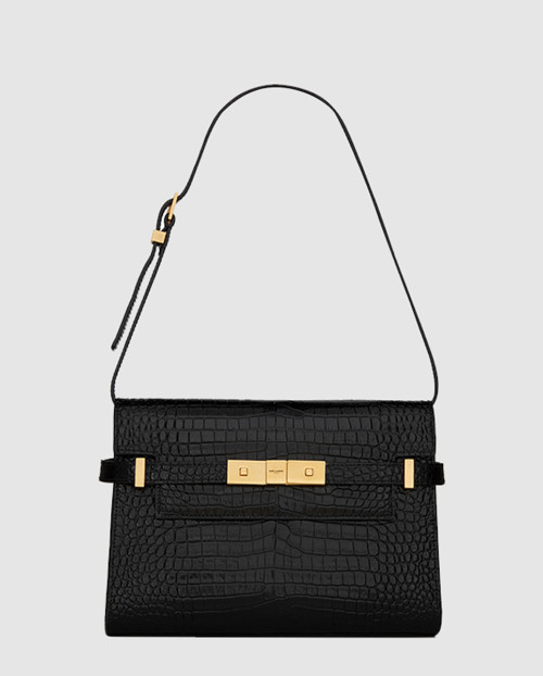 [SAINT LAURENT-생로랑]맨하탄 숄더백 크로커 스몰 675626
