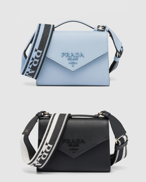 [PRADA-프라다]모노크롬 사피아노 숄더백 1BD317