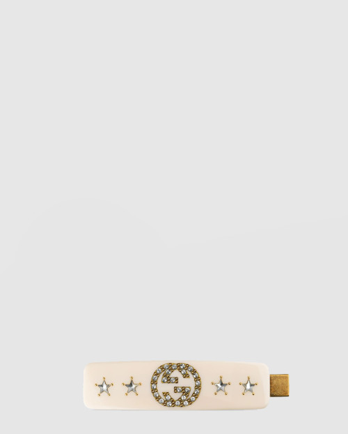 [GUCCI-구찌]크리스탈 인터로킹 G 머리핀 630703