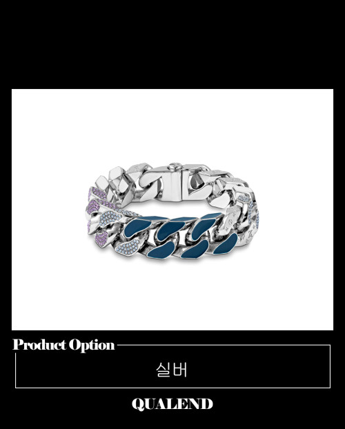 [LOUIS VUITTON-루이비통]체인 링크 패치 팔찌 MP2449