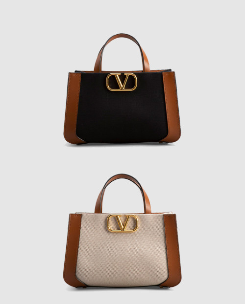 [VALENTINO-발렌티노]브이로고 캔버스 토트백