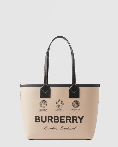 [BURBERRY-버버리]라벨 프린트 런던 토트백 스몰 80631201