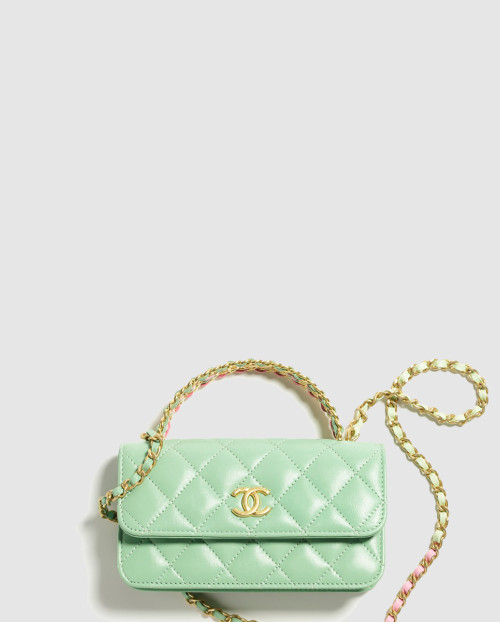 [CHANEL-샤넬]체인 플랩 폰 홀더 AP3242