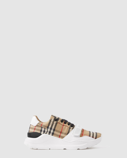 [BURBERRY-버버리]체크 스웨이드 레더 스니커즈 80485771