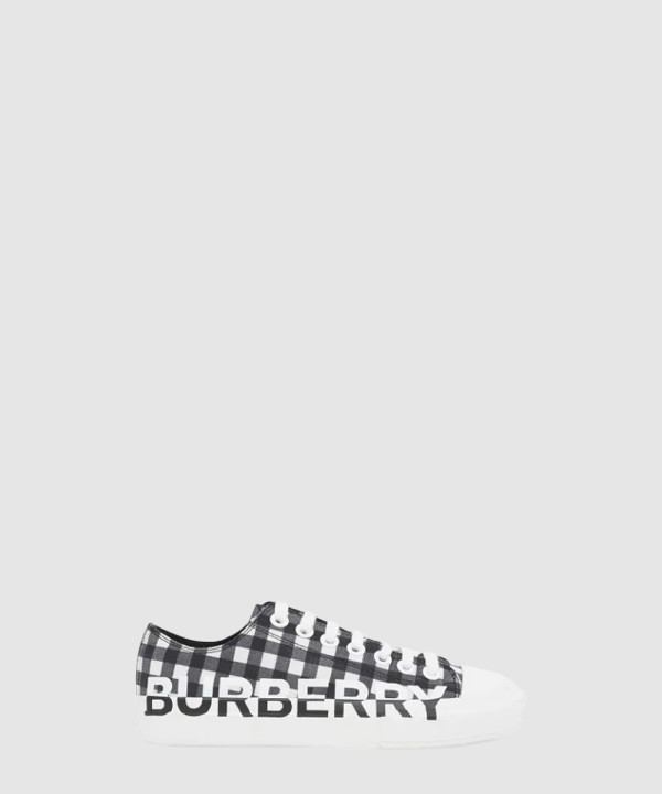 [BURBERRY-버버리]로고 프린트 깅엄 코튼 스니커즈 80286311