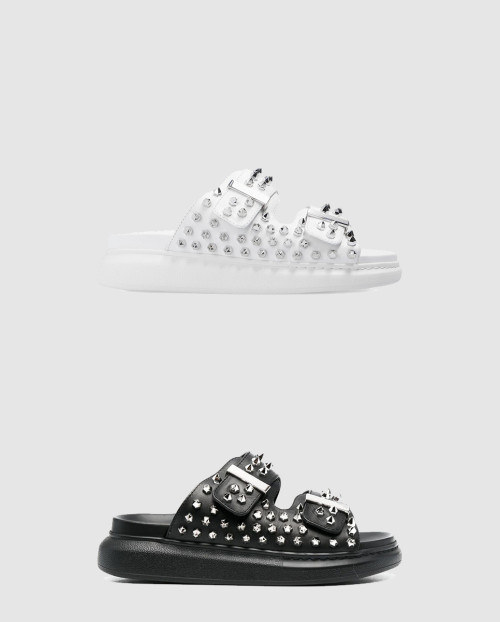 [MCQUEEN-알렉산더맥퀸]스터드 하이브리드 샌들 650785