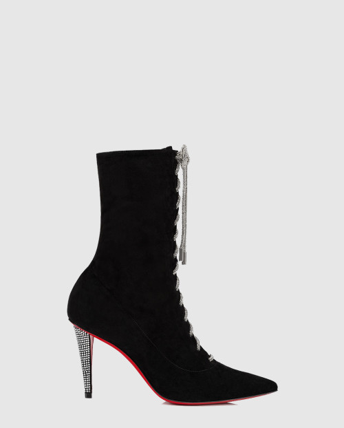 [LOUBOUTIN-루부탱]Astrid Lace Strass Booty 1240308