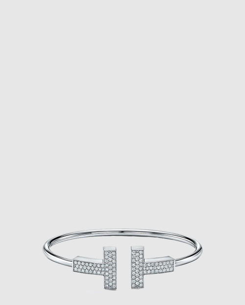 [TIFFANY-티파니]와이드 다이아몬드 와이어 팔찌