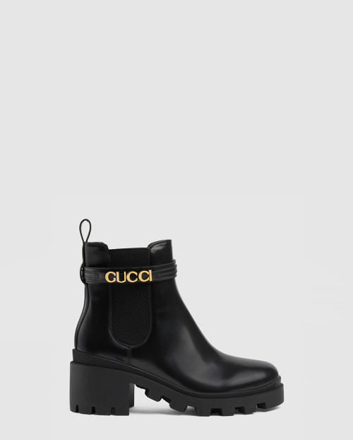 [GUCCI-구찌]로고 미드힐 부츠 734909