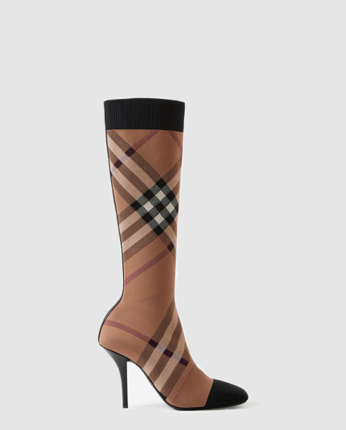 [BURBERRY-버버리]니트 체크 삭스 부츠 80478191
