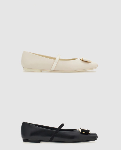 [FERRAGAMO-페레가모]뉴 바라 플레이트 발레리나 플랫 슈즈 01H345