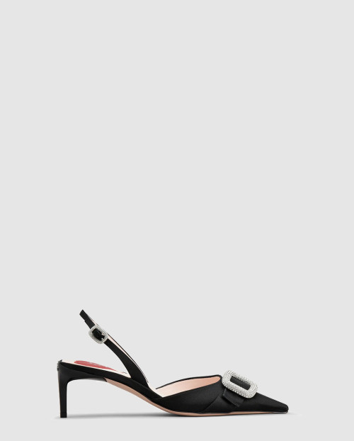 [ROGER VIVIER-로저비비에]도르세이 슬링백 스트라스 버클 펌프스 7223