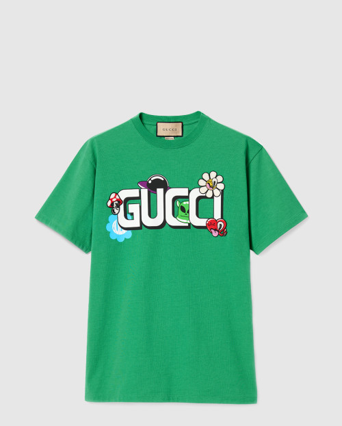 [GUCCI-구찌]니트 면 프린트 티셔츠 785345