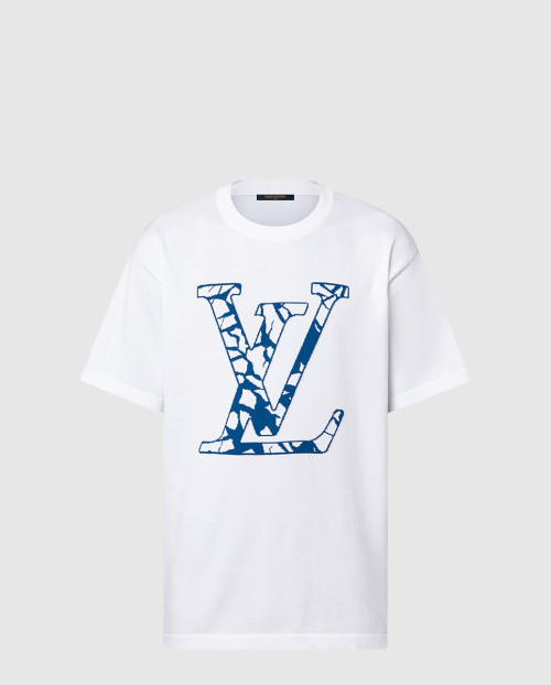[LOUIS VUITTON-루이비통]쇼트 슬리브드 코튼 크루넥 1AFANA