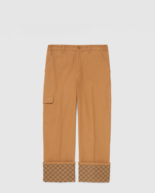 [GUCCI-구찌]GG 캔버스 커프 데님 팬츠 730040