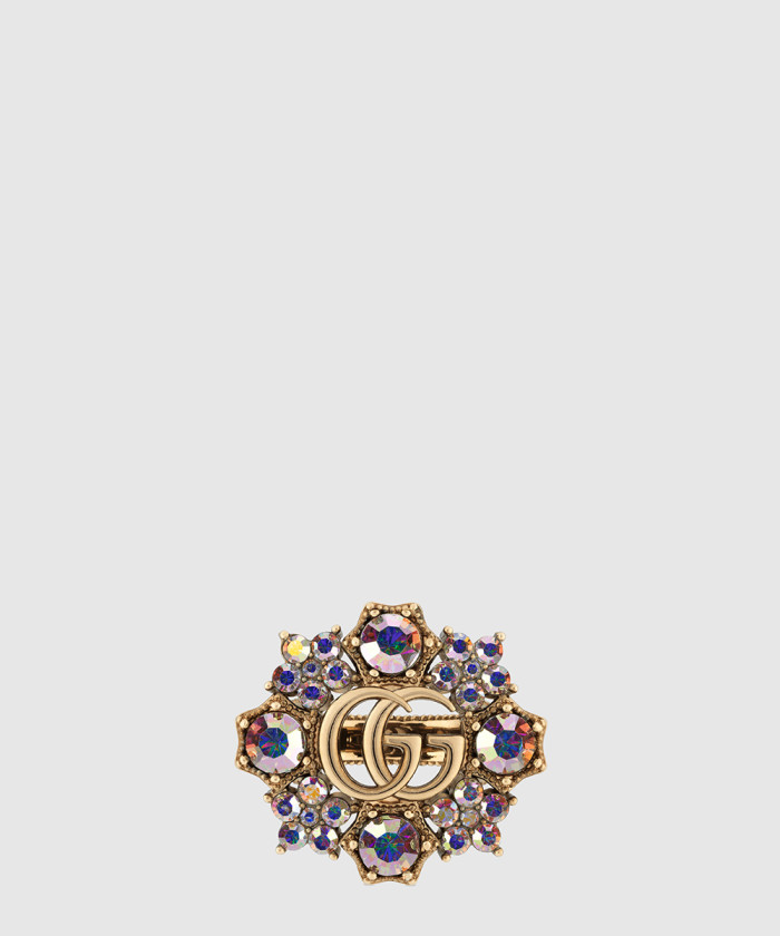 레플리카|이미테이션 gucci-구찌더블-g-크리스털-플라워-반지-753792
