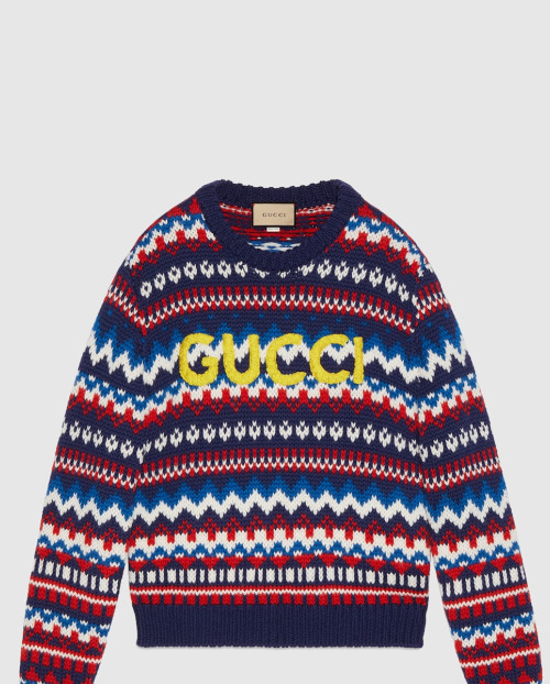 [GUCCI-구찌]자수 니트 울 점퍼 763391