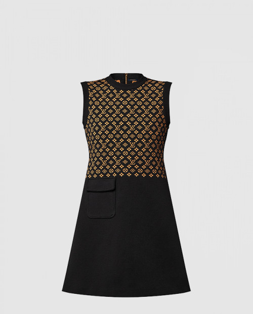 [LOUIS VUITTON-루이비통]모노그램 자카드 니트 드레스 1ABYKJ