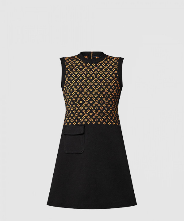 [LOUIS VUITTON-루이비통]모노그램 자카드 니트 드레스 1ABYKJ