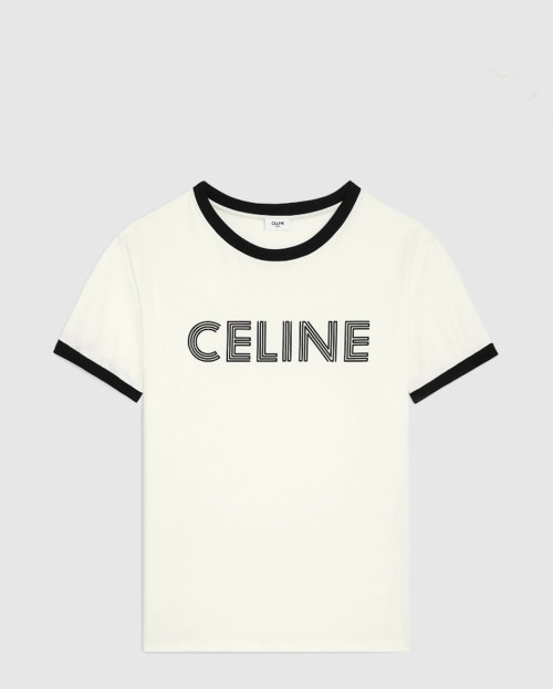 [CELINE-셀린느]로고 코튼 저지 티셔츠 2X49I6