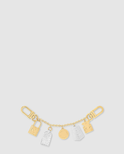 [LOUIS VUITTON-루이비통]체인 나노그램 아이콘 키 홀더 M01314
