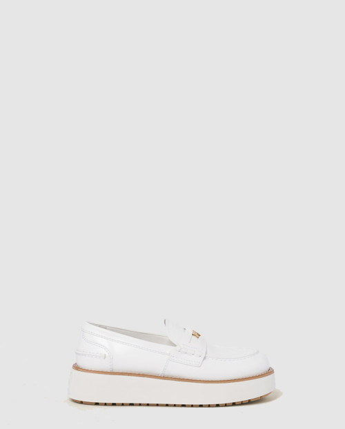 [MIUMIU-미우미우]브러쉬드 가죽 로퍼 5D175E