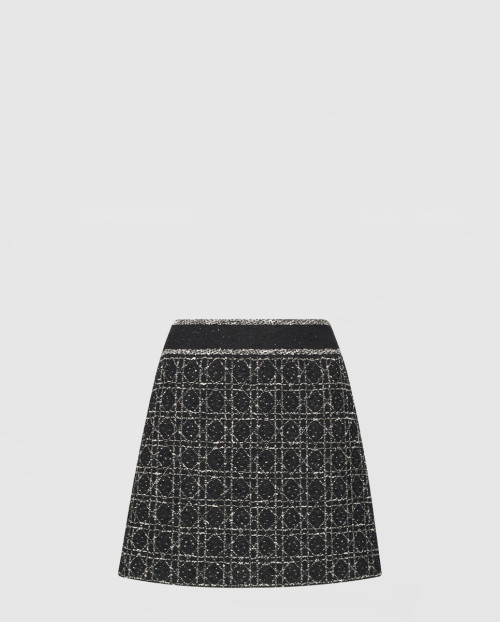 [DIOR-디올]까나쥬 플레어 미니 스커트 424J0