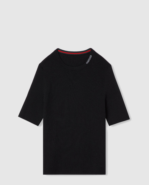 [GUCCI-구찌]로고 울 실크 반팔 니트 788860