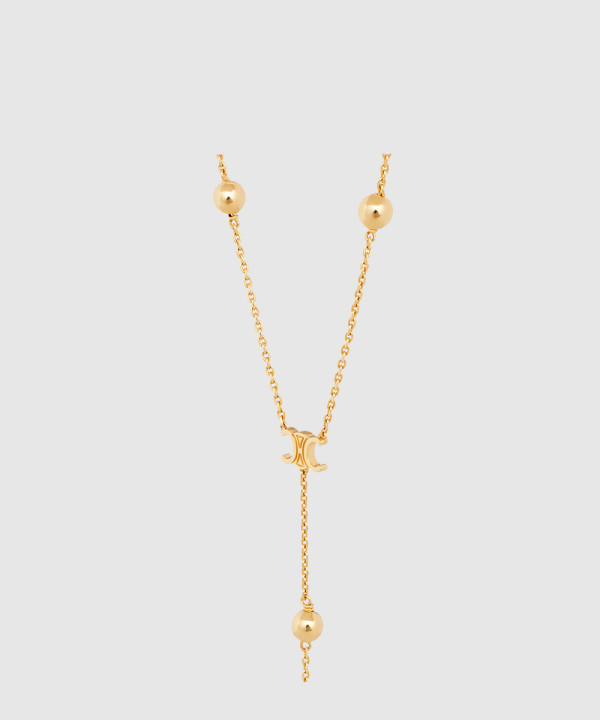 [CELINE-셀린느]트리옹프 포크 비즈 소트와르 목걸이 460OV6