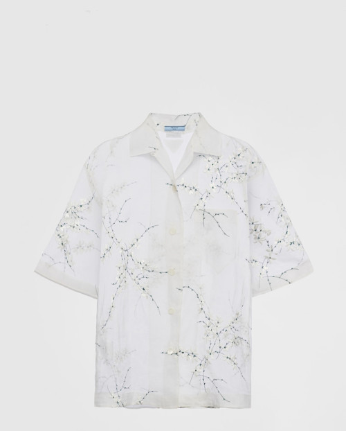 [PRADA-프라다]겹쳐진 자수 장식 셔츠 P433BR