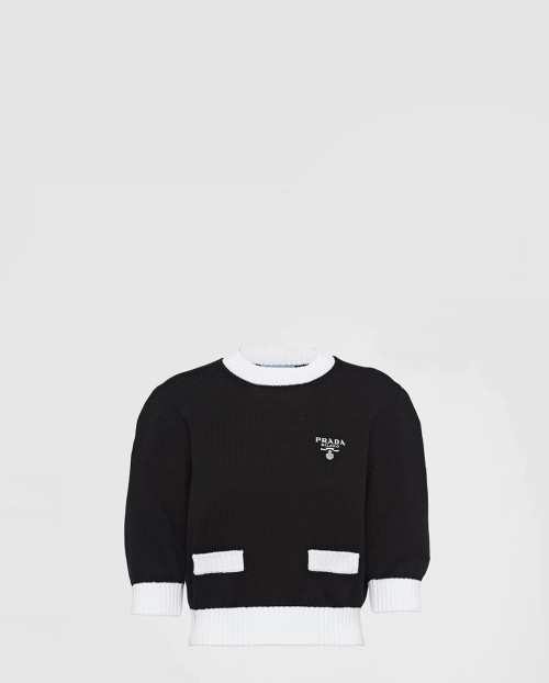 [PRADA-프라다]코튼 크루넥 스웨터 P24I1R