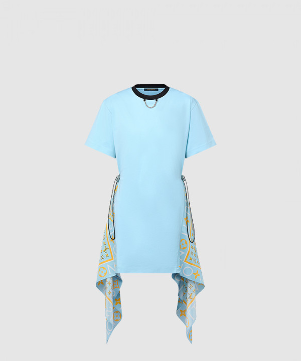 [LOUIS VUITTON-루이비통]스카프 인서트 티셔츠 드레스 1AFTPM