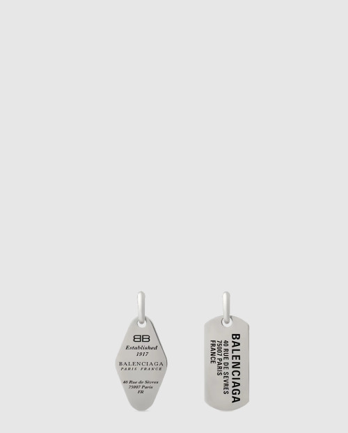 [BALENCIAGA-발렌시아가]앤티크 실버에 태그 귀걸이 748070