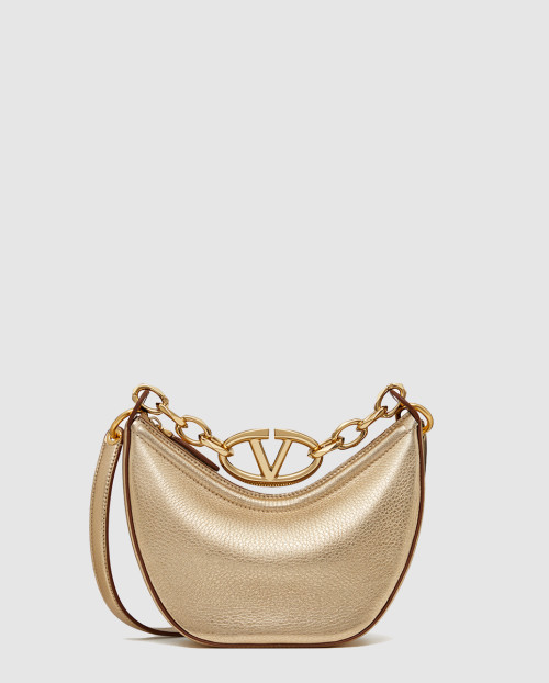 [VALENTINO-발렌티노]미니 체인 메탈릭 소가죽 클러치