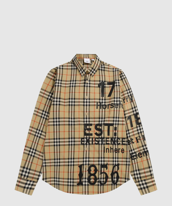 [BURBERRY-버버리]빈티지체크 레터링 셔츠 80581011