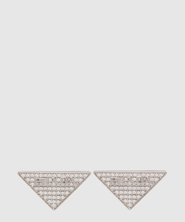 [PRADA-프라다]크리스털 로고 보석 귀걸이 1JO768