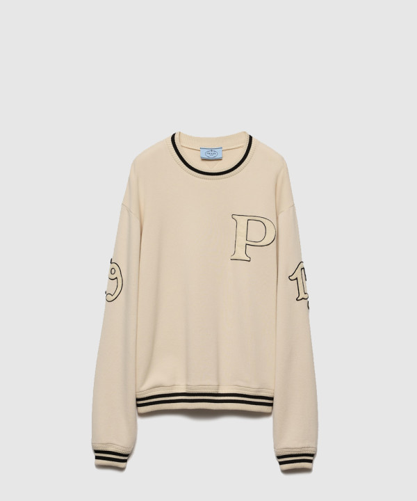 [PRADA-프라다]패치 장식 코튼 플리스 스웨트셔츠 134709