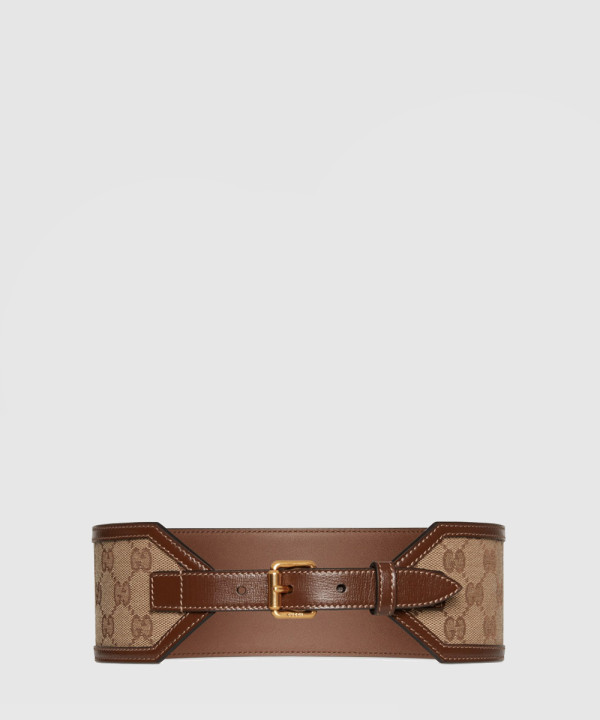 [GUCCI-구찌]GG 슈프림 캔버스 와이드 벨트 678695
