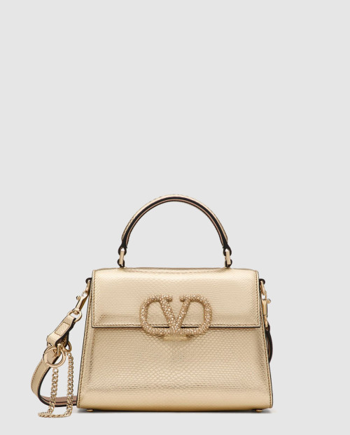 [VALENTINO-발렌티노]발렌티노 가라바니 브이슬링 메탈릭 카룽 스몰 핸드백