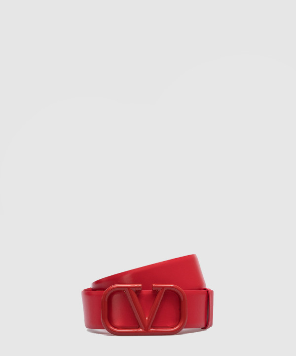 [VALENTINO-발렌티노]브이로고 로고가 있는 가죽 벨트