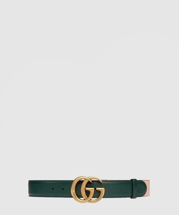 [GUCCI-구찌]듀얼 G 가죽 패치 벨트 709985