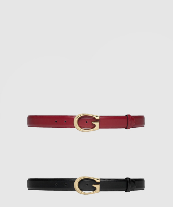 [GUCCI-구찌]G 버클 레더 벨트 655566
