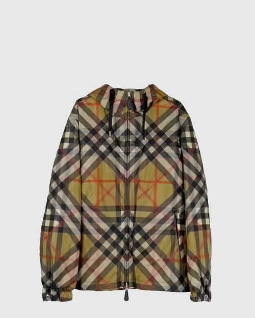 [BURBERRY-버버리]레이어드 체크 후드 패딩 자켓 8063689