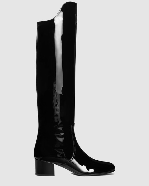 [CELINE-셀린느] 래커 송아지 가죽 무릎 길이 부츠 360464