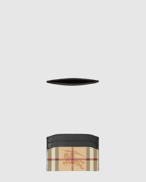 [BURBERRY-버버리]헤이마켓 체크캔버스 레더 카드 케이스 80328661