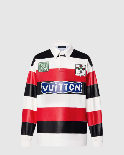 [LOUIS VUITTON-루이비통]롱 슬리브드 레더 인따르시아 럭비 폴로 1AFIS2